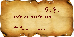 Ignácz Vitália névjegykártya